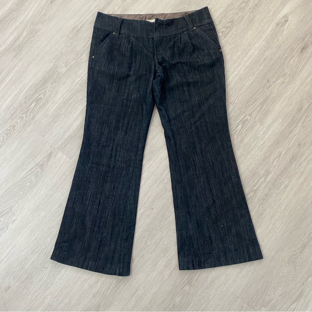 Boom Boom Jeans Dark Blue Black Flare Wide Leg Size 15 Junior